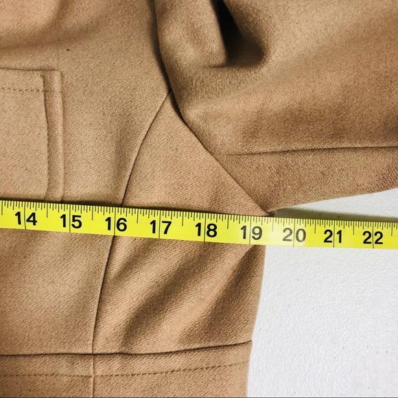 Club Monaco Tan Wool Mid-length Button Coat L - Picture 6 of 8